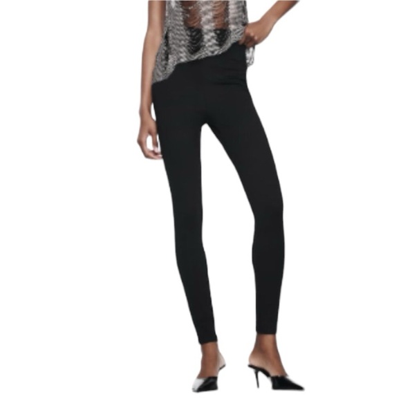 Zara Pants - Zara - High Rise Black Legging Pant - Size S*